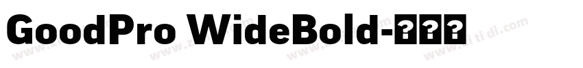 GoodPro WideBold字体转换 GoodPro WideBold字体转换